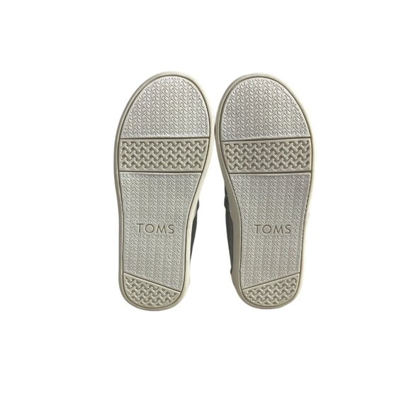 Toms Kids Boy Gray And Brown Tiny Canvas Classic Slip-On Shoes Sz 10 - Picture 8 of 9